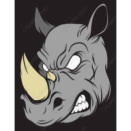 Fierce Rhinoceros Head