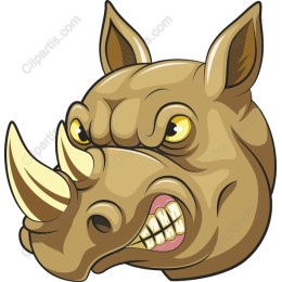 Fierce Rhinoceros Head