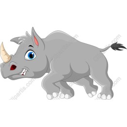 Playful Cartoon Rhino