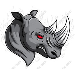 Fierce Rhinoceros Head