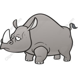Whimsical Cartoon Rhinoceros