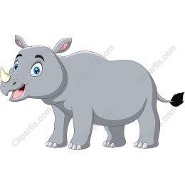 Playful Cartoon Rhinoceros