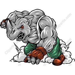 Fierce Muscular Rhinoceros