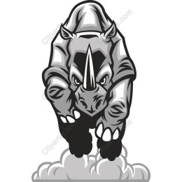 Charging Rhinoceros