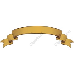 Vintage Golden Ribbon Banner