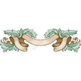 Elegant Ornate Ribbon with Foliage
