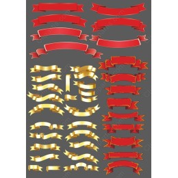 Elegant Red & Gold Banner Collection