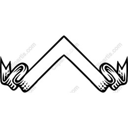 Elegant Ribbon V Shape