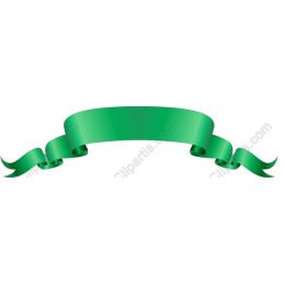 Elegant Green Ribbon Banner