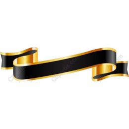 Elegant Black and Gold Ribbon