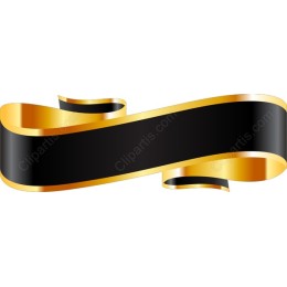 Elegant Black and Gold Ribbon