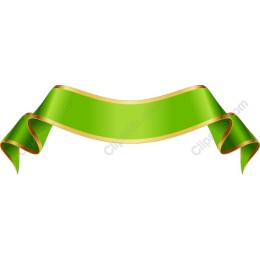 Elegant Green Ribbon Banner