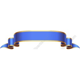 Elegant Blue Ribbon with Gold Trim