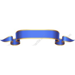 Elegant Blue Ribbon with Golden Accents