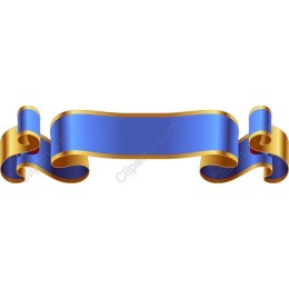 Elegant Blue Ribbon with Gold Accents