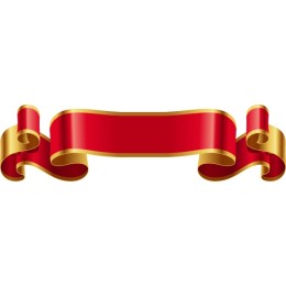 Elegant Red and Gold Ribbon