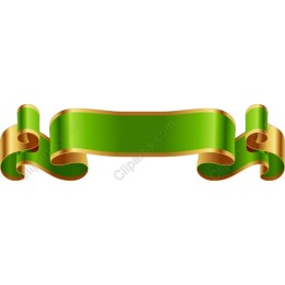 Elegant Green Ribbon Banner
