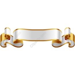Elegant Golden Ribbon Banner Clipart