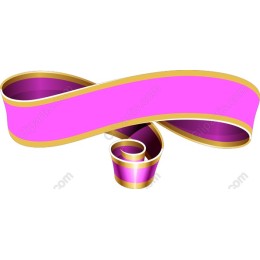 Luxurious Pink Ribbon with Golden Trim