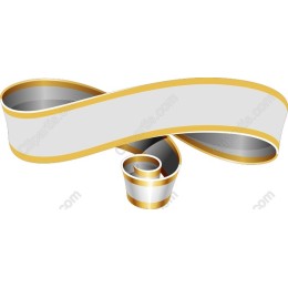 Elegant Silver and Gold Ribbon