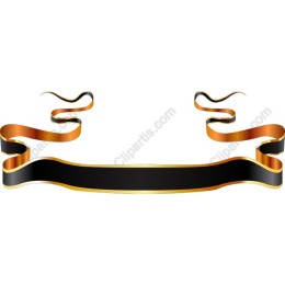 Elegant Black and Gold Ribbon Banner