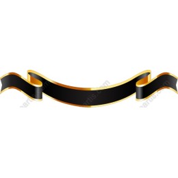 Elegant Black Ribbon with Gold Accents