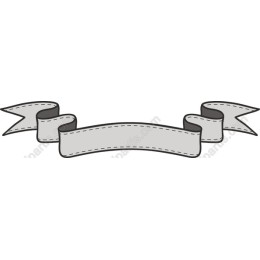 Elegant Gray Ribbon Banner