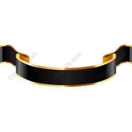 Elegant Black Ribbon with Gold Trim