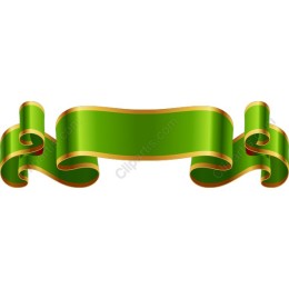 Elegant Green Ribbon Banner