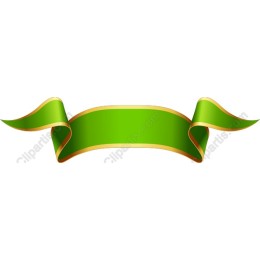 Elegant Green Banner Ribbon