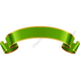 Elegant Green Ribbon with Golden Accents