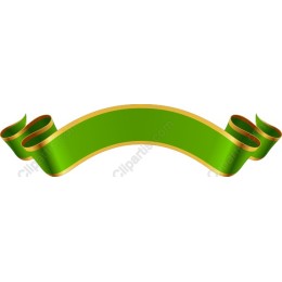 Elegant Gold-Trimmed Green Ribbon
