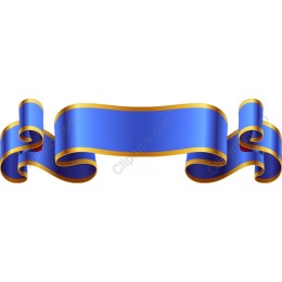 Sophisticated Blue Ribbon with Gold Trim