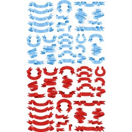 Vintage Ribbon Clipart Set - 42 Unique
