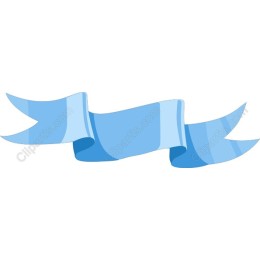 Sky Blue Banner Ribbon