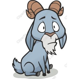 Adorable Cartoon Goat