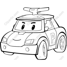 Cartoon Police Car Drawing