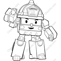 Cheerful Fireman Robot