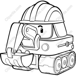 Cartoon Excavator