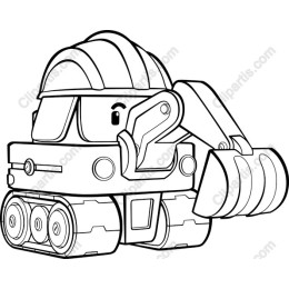 Cartoon Excavator