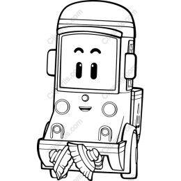Friendly Cartoon Delivery Truck