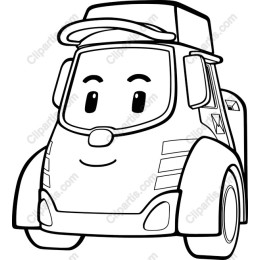 Charming Cartoon Delivery Vehicle
