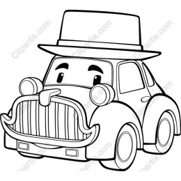 Playful Cartoon Car