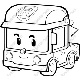 Cute Cartoon Delivery Truck