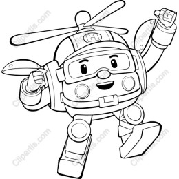 Playful Cartoon Helicopter
