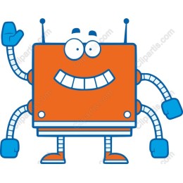 Cheerful Robot Character