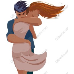 Romantic Couple Embrace