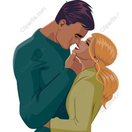Romantic Couple Kiss