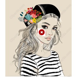 Chic Floral Portrait
