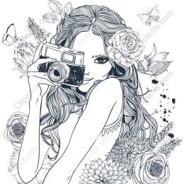 Vintage Camera Woman